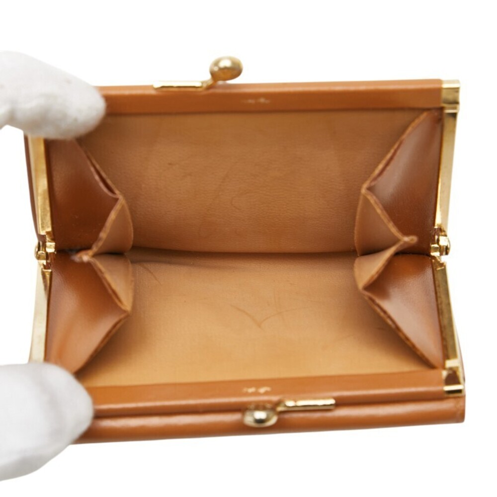 Celine clasp Macadam trifold brown beige leather wallet - Picture 7 of 10